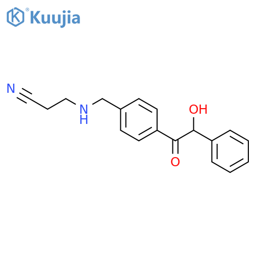 Propanenitrile, 3-[[4-(hydroxyphenylacetyl)phenyl]methylamino]- structure