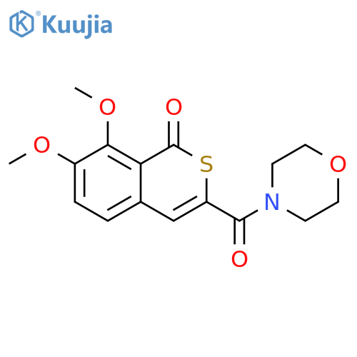 7,8-dimethoxy-3-(morpholine-4-carbonyl)-1H-isothiochromen-1-one structure
