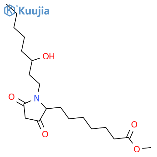 2-Pyrrolidineheptanoic acid, 1-(3-hydroxyoctyl)-3,5-dioxo-, methyl ester structure