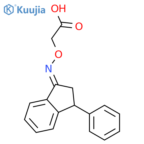 Acetic acid, [[(2,3-dihydro-3-phenyl-1H-inden-1-ylidene)amino]oxy]- structure