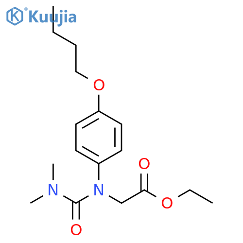 Glycine, N-(4-butoxyphenyl)-N-[(dimethylamino)carbonyl]-, ethyl ester structure