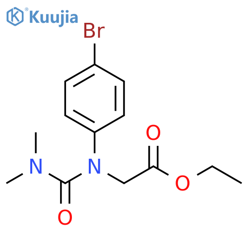 Glycine, N-(4-bromophenyl)-N-[(dimethylamino)carbonyl]-, ethyl ester structure