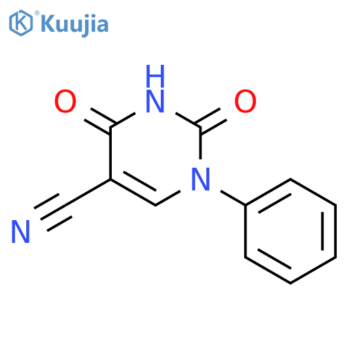 2,4-Dioxo-1-phenyl-1,2,3,4-tetrahydro-5-pyrimidinecarbonitrile structure