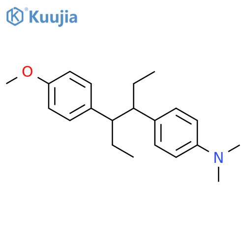 4-[4-(4-methoxyphenyl)hexan-3-yl]-N,N-dimethylaniline structure