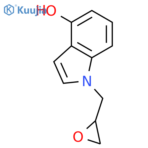 1H-Indol-4-ol, 1-(oxiranylmethyl)- structure