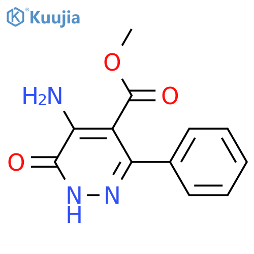 5-amino-1,6-dihydro-6-oxo-3-phenyl-4-Pyridazinecarboxylic acid methyl ester structure