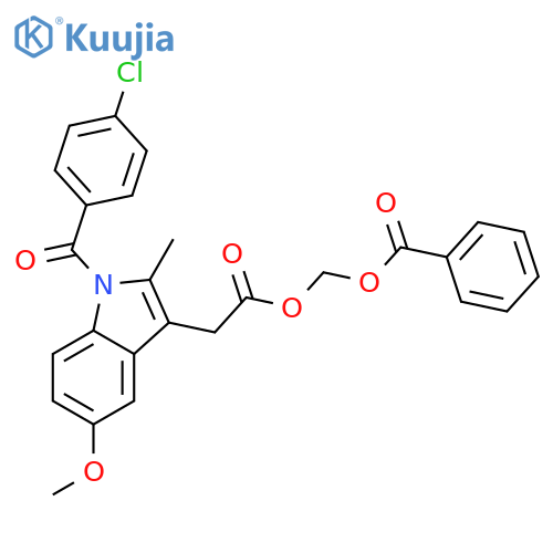 ({[1-(4-chlorobenzoyl)-5-methoxy-2-methyl-1H-indol-3-yl]acetyl}oxy)methyl benzoate structure