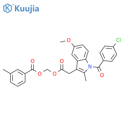 ({[1-(4-chlorobenzoyl)-5-methoxy-2-methyl-1H-indol-3-yl]acetyl}oxy)methyl 3-methylbenzoate structure