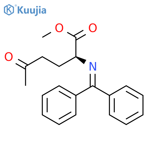 L-NORLEUCINE, N-(DIPHENYLMETHYLENE)-5-OXO-, METHYL ESTER structure