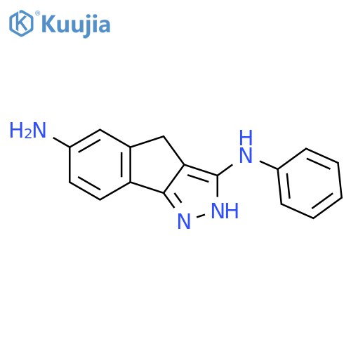 INDENO[1,2-C]PYRAZOLE-3,6-DIAMINE, 2,4-DIHYDRO-N3-PHENYL- structure