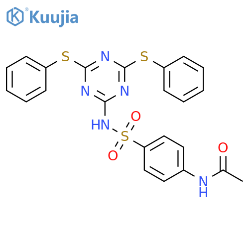 Acetamide,N-[4-[[[4,6-bis(phenylthio)-1,3,5-triazin-2-yl]amino]sulfonyl]phenyl]- structure