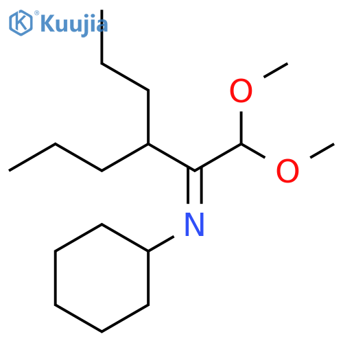 Cyclohexanamine, N-[1-(dimethoxymethyl)-2-propylpentylidene]-, (E)- structure