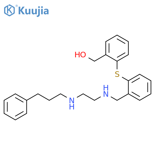 Benzenemethanol,2-[[2-[[[2-[(3-phenylpropyl)amino]ethyl]amino]methyl]phenyl]thio]- structure