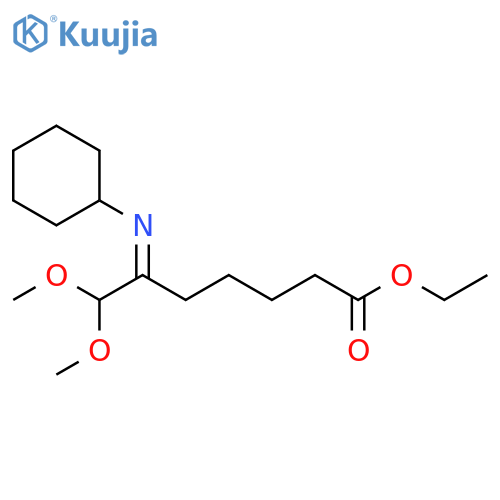 Heptanoic acid, 6-(cyclohexylimino)-7,7-dimethoxy-, ethyl ester, (Z)- structure