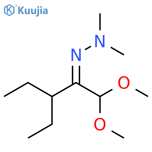 2-Pentanone, 3-ethyl-1,1-dimethoxy-, dimethylhydrazone, (Z)- structure