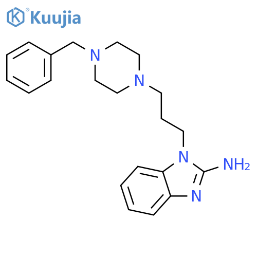 1H-Benzimidazol-2-amine, 1-[3-[4-(phenylmethyl)-1-piperazinyl]propyl]- structure