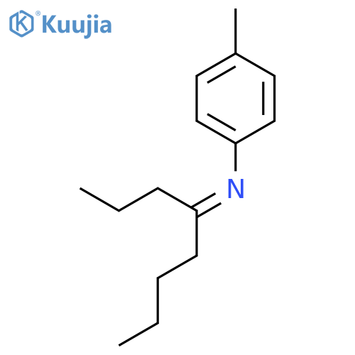 Benzenamine, 4-methyl-N-(1-propylpentylidene)- structure