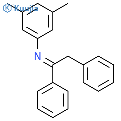 BENZENAMINE, N-(1,2-DIPHENYLETHYLIDENE)-3,5-DIMETHYL- structure