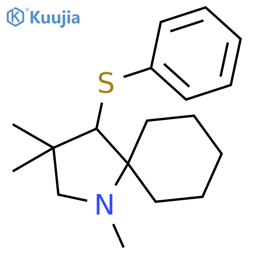 1-Azaspiro[4.5]decane, 1,3,3-trimethyl-4-(phenylthio)- structure