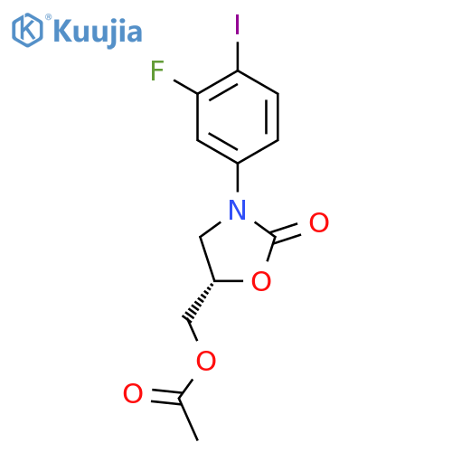 2-OXAZOLIDINONE, 5-[(ACETYLOXY)METHYL]-3-(3-FLUORO-4-IODOPHENYL)-, (5S)- structure