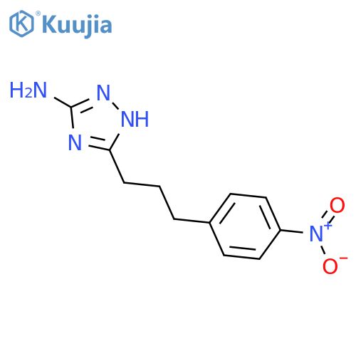 1H-1,2,4-Triazol-3-amine, 5-[3-(4-nitrophenyl)propyl]- structure