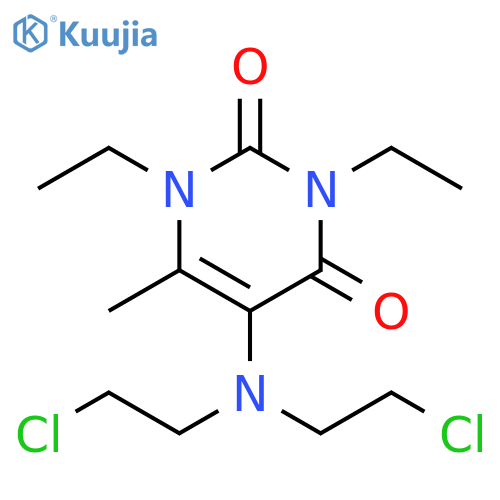 2,4(1H,3H)-Pyrimidinedione, 5-[bis(2-chloroethyl)amino]-1,3-diethyl-6-methyl- structure