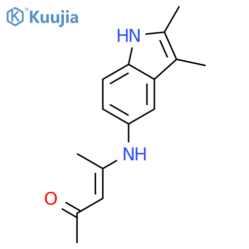 3-Penten-2-one, 4-[(2,3-dimethyl-1H-indol-5-yl)amino]- structure