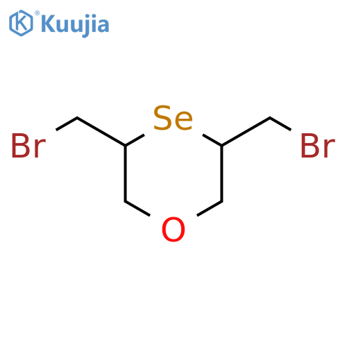 1,4-Oxaselenane, 3,5-bis(bromomethyl)- structure