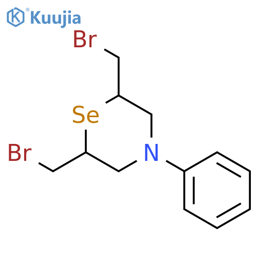 2H-1,4-Selenazine, 2,6-bis(bromomethyl)tetrahydro-4-phenyl- structure
