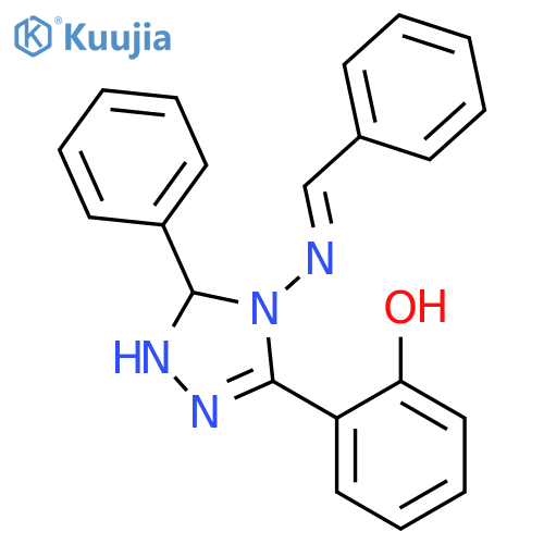 Phenol, 2-[5-phenyl-4-[(phenylmethylene)amino]-1H-1,2,4-triazol-3-yl]- structure