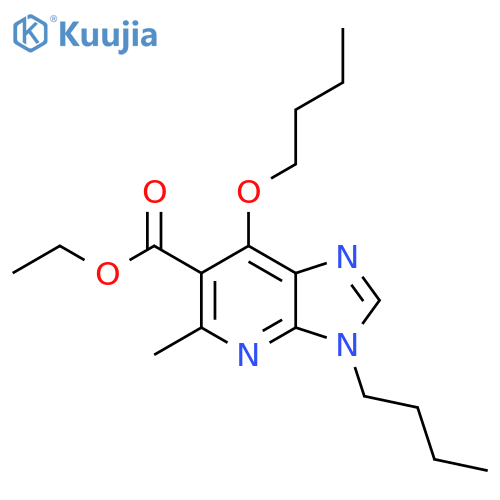 3H-Imidazo[4,5-b]pyridine-6-carboxylic acid, 7-butoxy-3-butyl-5-methyl-, ethyl ester structure