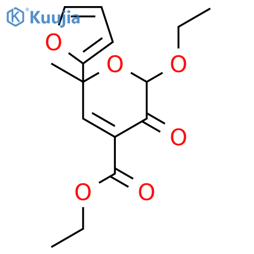 Butanoic acid, 4,4-diethoxy-2-(2-furanylmethylene)-3-oxo-, ethyl ester structure