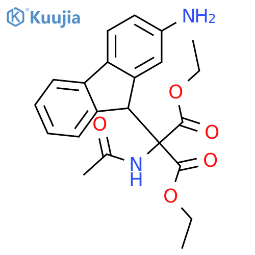 diethyl (acetylamino)(2-amino-9H-fluoren-9-yl)propanedioate structure