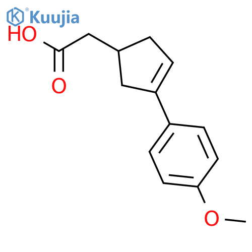 3-Cyclopentene-1-acetic acid, 3-(4-methoxyphenyl)- structure