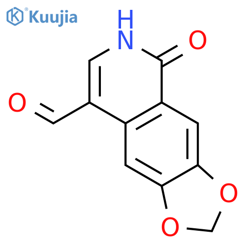 1,3-Dioxolo[4,5-g]isoquinoline-8-carboxaldehyde, 5,6-dihydro-5-oxo- structure