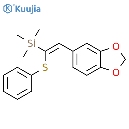 Silane, [2-(1,3-benzodioxol-5-yl)-1-(phenylthio)ethenyl]trimethyl-, (Z)- structure