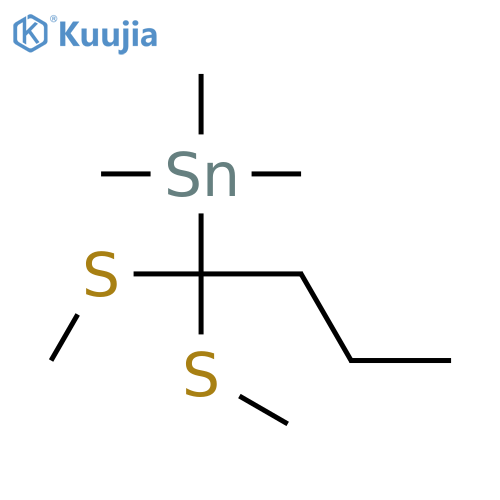 Stannane, [1,1-bis(methylthio)butyl]trimethyl- structure