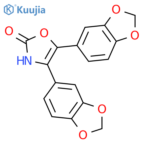 2(3H)-Oxazolone, 4,5-bis(1,3-benzodioxol-5-yl)- structure