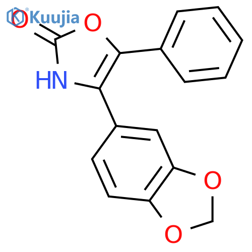 2(3H)-Oxazolone, 4-(1,3-benzodioxol-5-yl)-5-phenyl- structure