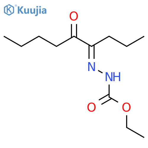 HYDRAZINECARBOXYLIC ACID, (2-OXO-1-PROPYLHEXYLIDENE)-, ETHYL ESTER structure