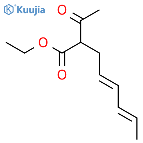 4,6-Octadienoic acid, 2-acetyl-, ethyl ester structure
