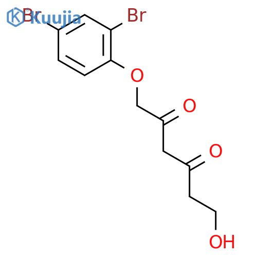 2,4-HEXANEDIONE, 1-(2,4-DIBROMOPHENOXY)-6-HYDROXY- structure