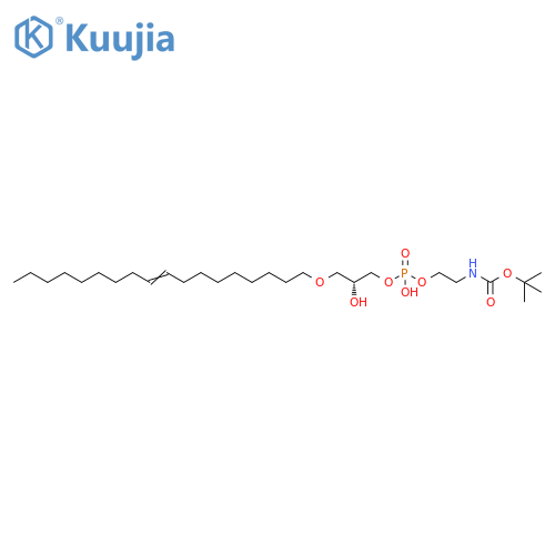 Carbamic acid,(4,7-dihydroxy-4-oxido-3,5,9-trioxa-4-phosphaheptacos-18-en-1-yl)-,1,1-dimethylethyl ester, (R)- structure