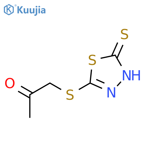2-Propanone, 1-[(4,5-dihydro-5-thioxo-1,3,4-thiadiazol-2-yl)thio]- structure