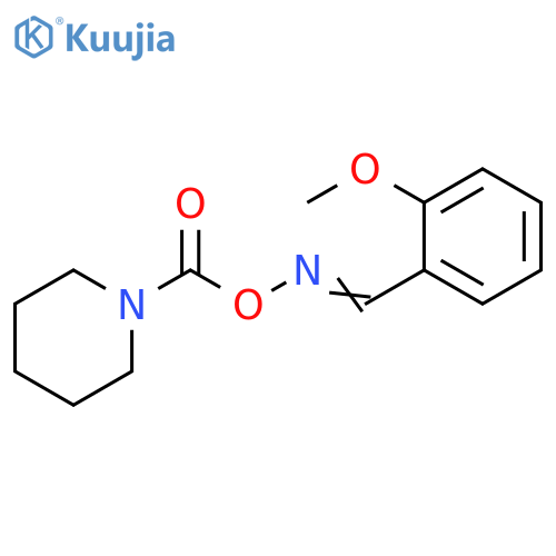 Benzaldehyde, 2-methoxy-, O-(1-piperidinylcarbonyl)oxime structure