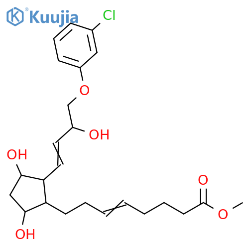 5-Octenoic acid,8-[2-[4-(3-chlorophenoxy)-3-hydroxy-1-butenyl]-3,5-dihydroxycyclopentyl]-, methyl ester structure