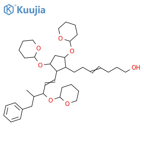 4-Hepten-1-ol,7-[2-[4-methyl-5-phenyl-3-[(tetrahydro-2H-pyran-2-yl)oxy]-1-pentenyl]-3,5-bis[(tetrahydro-2H-pyran-2-yl)oxy]cyclopentyl]- structure