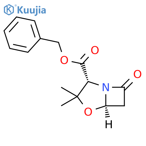 4-Oxa-1-azabicyclo[3.2.0]heptane-2-carboxylic acid, 3,3-dimethyl-7-oxo-, phenylmethyl ester, (2R,5R)-rel- structure