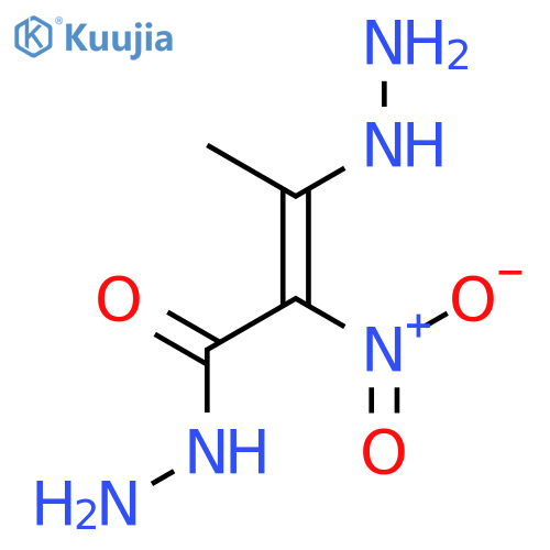 2-Butenoic acid, 3-hydrazino-2-nitro-, hydrazide structure