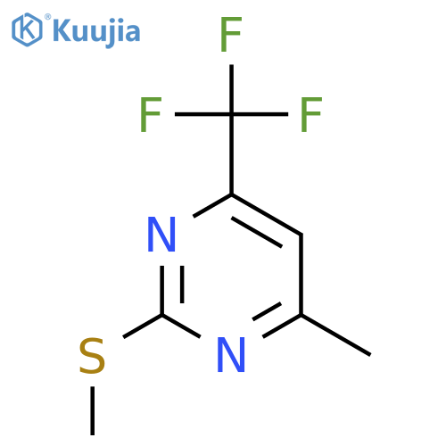 Pyrimidine, 4-methyl-2-(methylthio)-6-(trifluoromethyl)- structure
